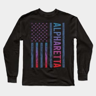 Blue Red Flag - Alpharetta Long Sleeve T-Shirt